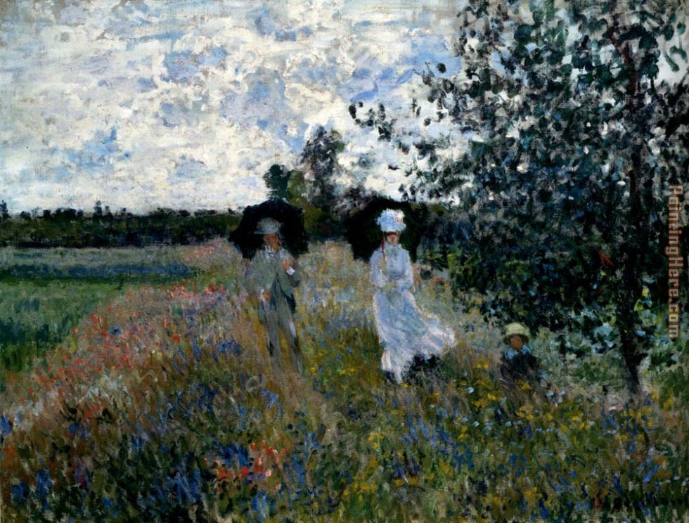 Promenade Near Argenteuil painting - Claude Monet Promenade Near Argenteuil art painting